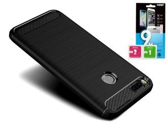 Futerał Carbon  Xiaomi Mi A1 / 5X + szkło hartowane
